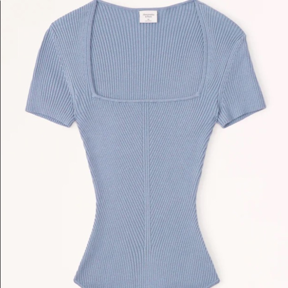 Abercrombie Short Sleeve Portrait Neck Bodysuit NWT